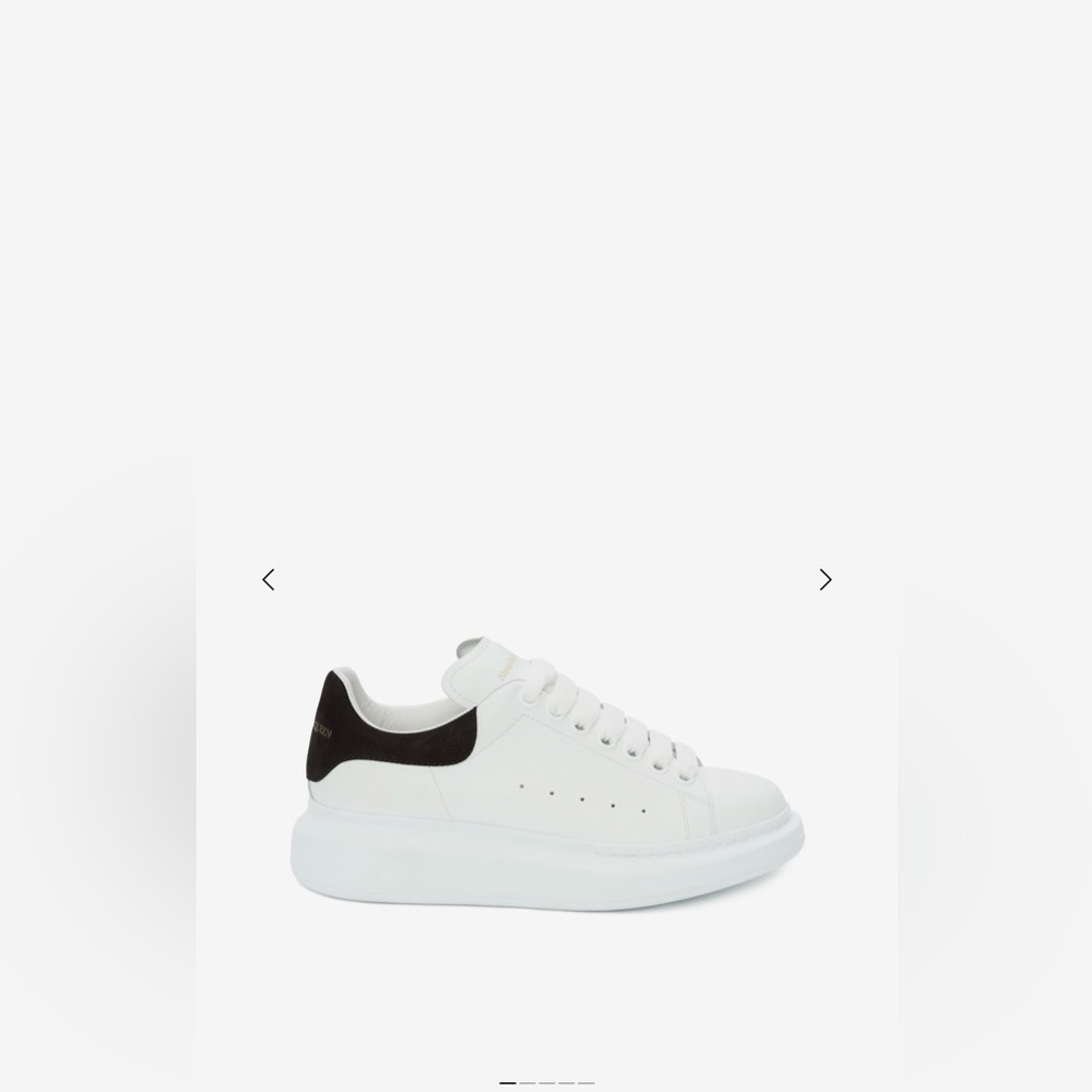 Alexander McQueen White Sneakers with Black Accent